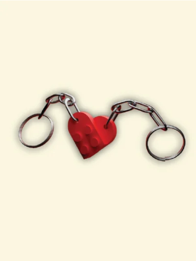 Lego Couple Keychain
